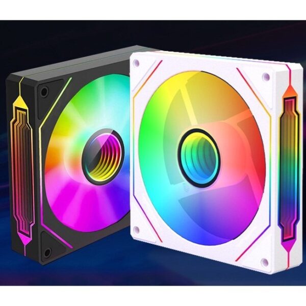 Quạt tản nhiệt Fan case led vô cực Cắm thẳng trực tiếp chân molex của nguồn máy tính, kích thước 12cm